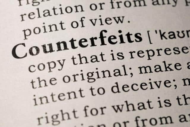 Avoid selling counterfeit products