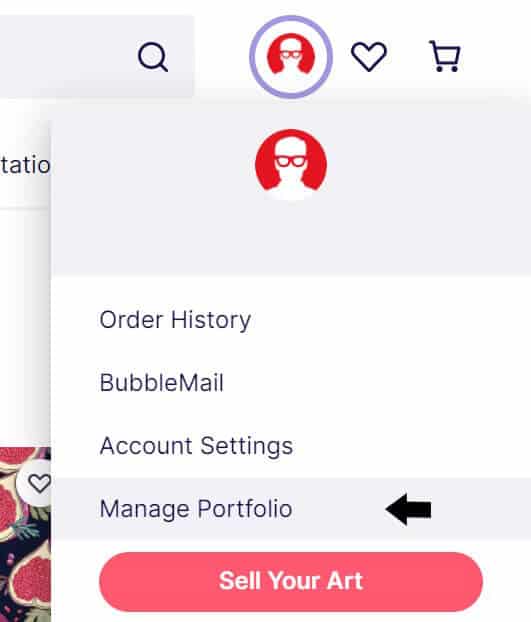 Redbubble manage your portfolio