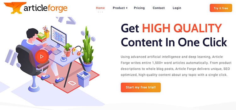 Best AI copywriting tools: Article Forge