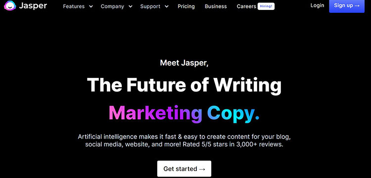 Jasper, best AI copywriting tool