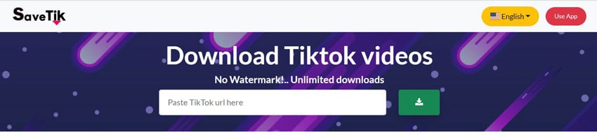 SaveTik TikTok video downloader