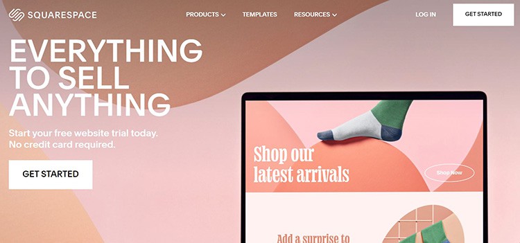Squarespace website, best platform to sell digital products or one of the top choices.