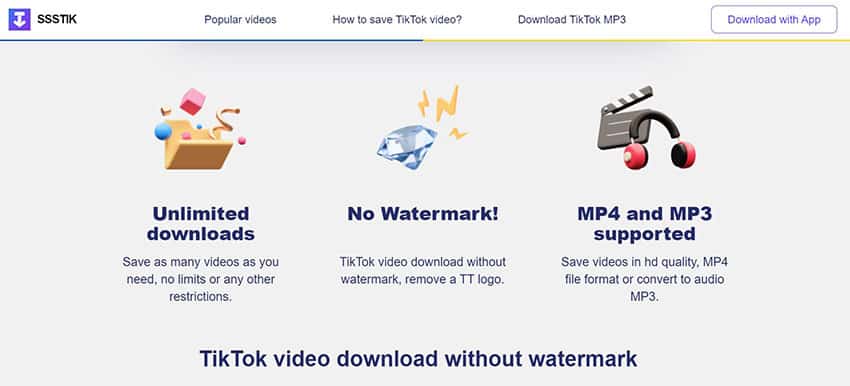 SSSTIK TikTok video downloader