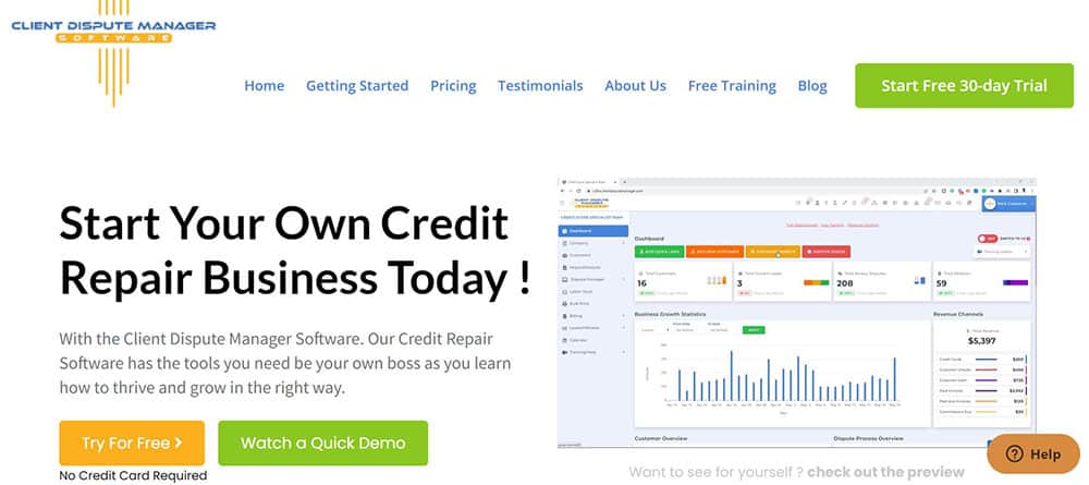 Best credit repair software for business: Client Dispute Manager: 