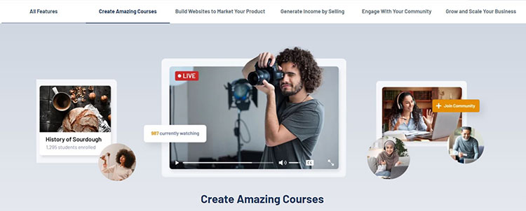 Thinkific online course platform: features