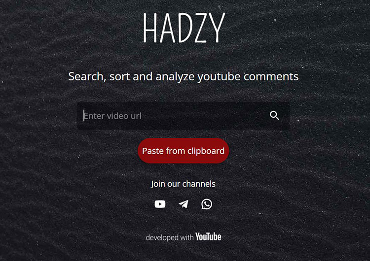 Hadzy Youtube comment finder