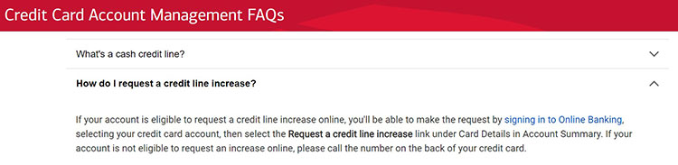Bank of America FAQ - How to increase your credit line