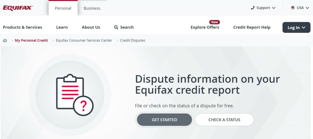 Dispute information on your Equifax credit report