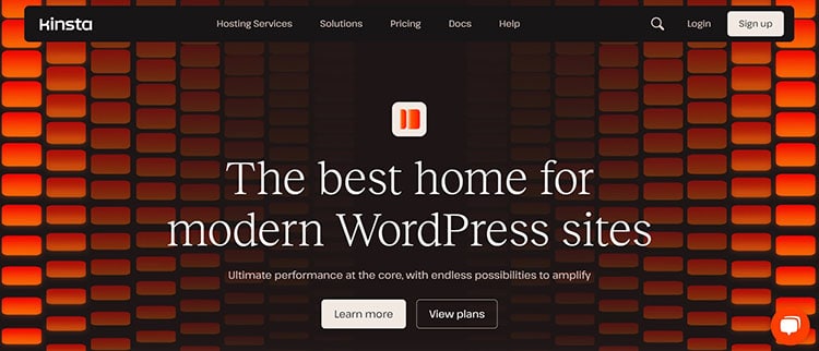 Kinsta managed WordPress hosting website