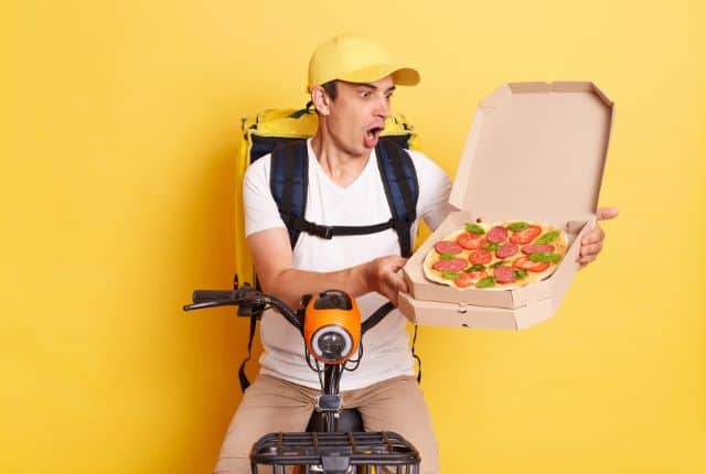 deliver food to clients while working alone